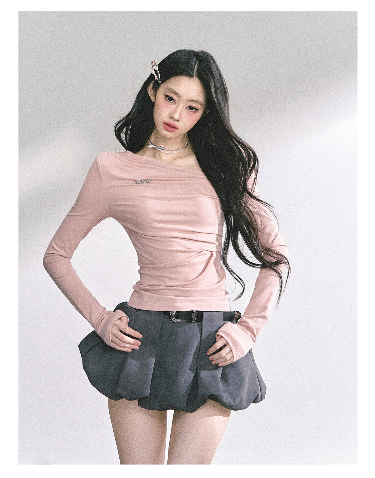 SHAOYEYAN American Style Off-Shoulder Tee