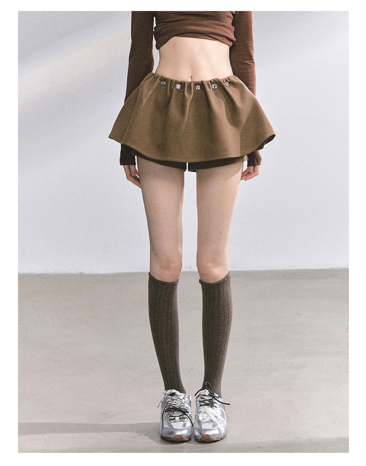 SHAOYEYAN French Wool Blend Slim Skirt