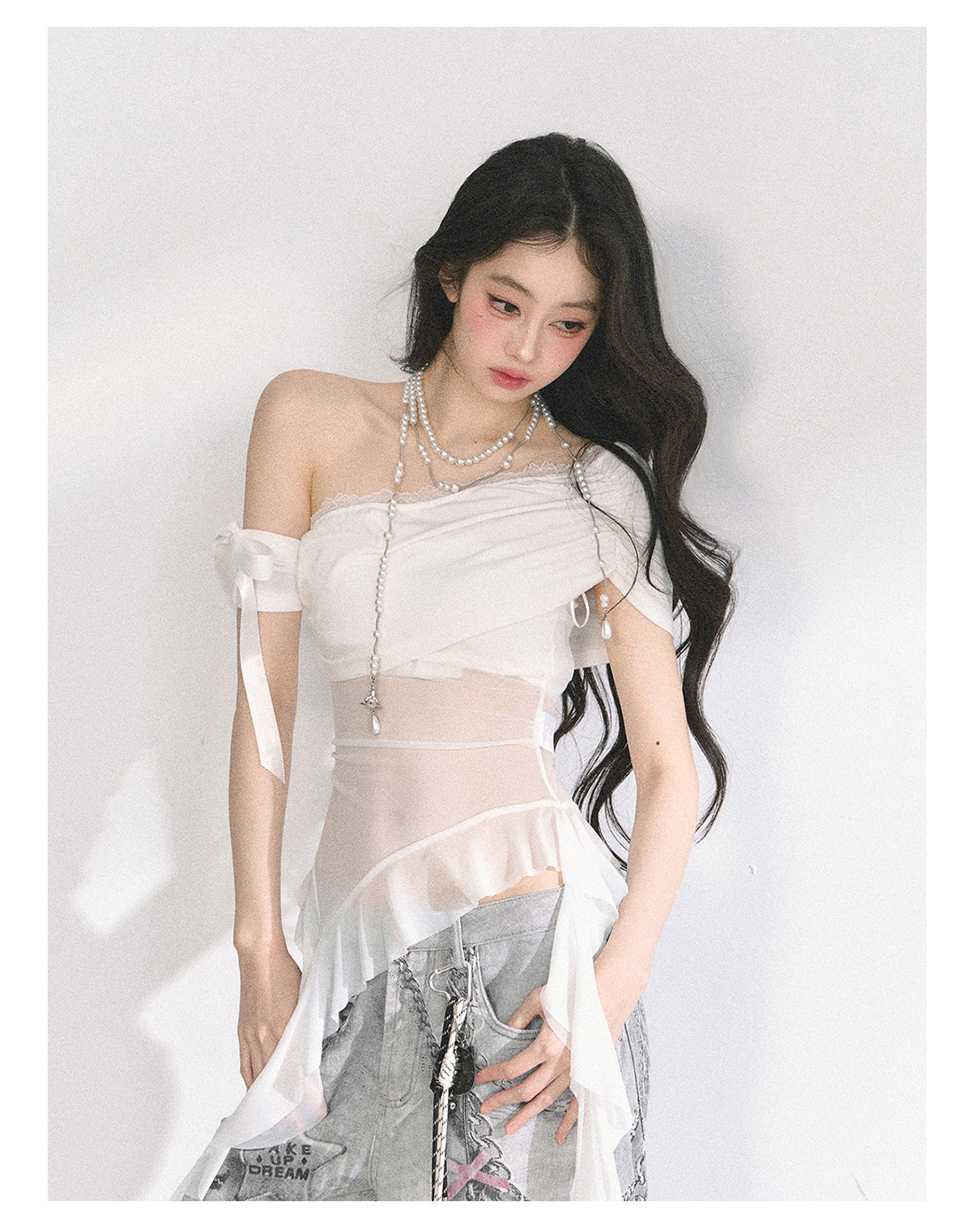 SHAOYEYAN Sheer Mesh Sleeveless Top