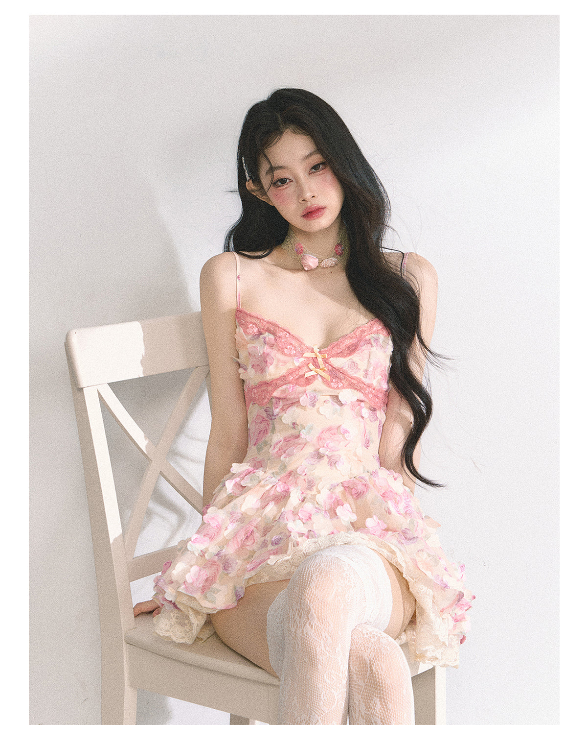 SHAOYEYAN French Lace Floral Sundress