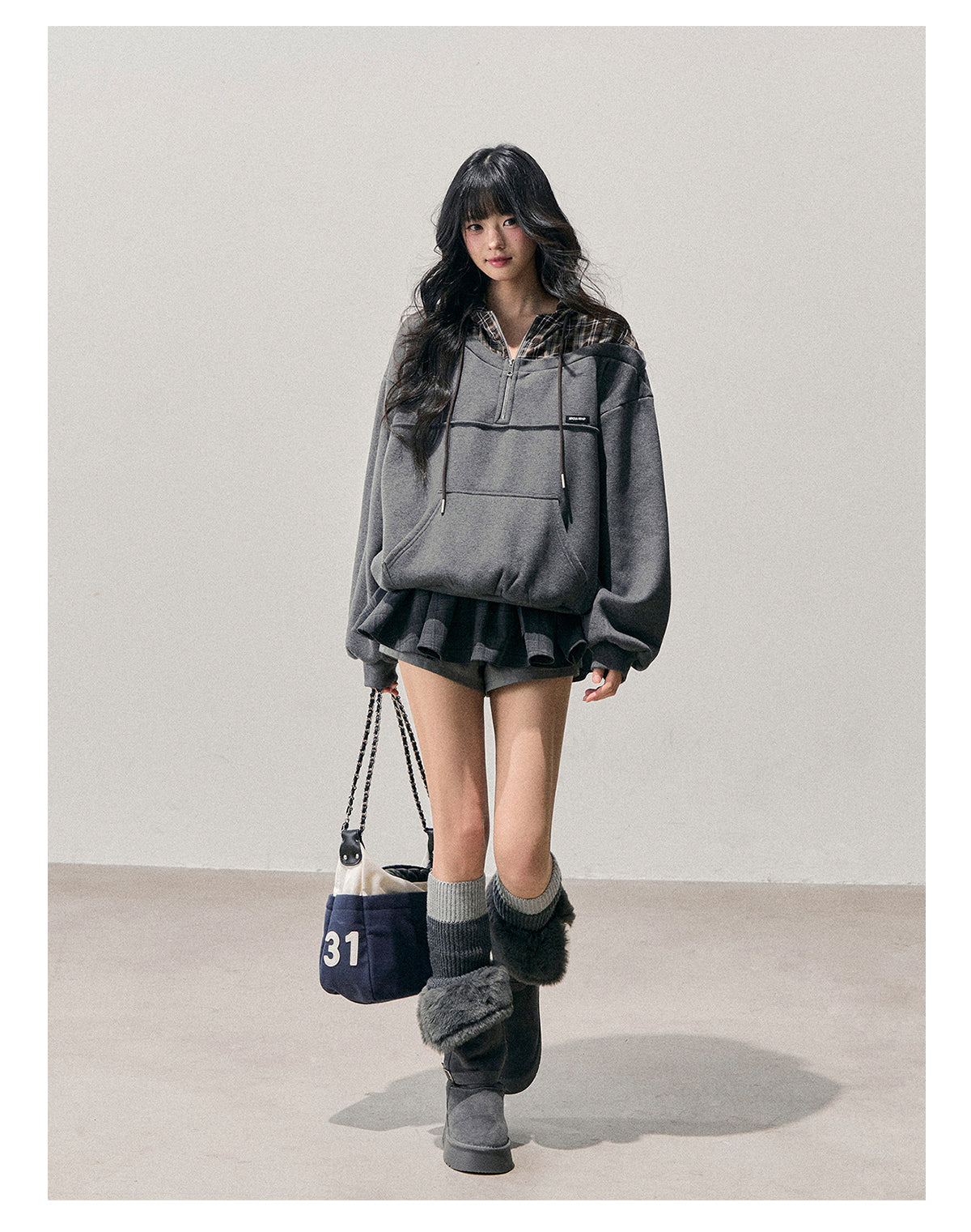 ShaoYeYan Aomalm Density of Silence Fake Two-Layer Hoodie