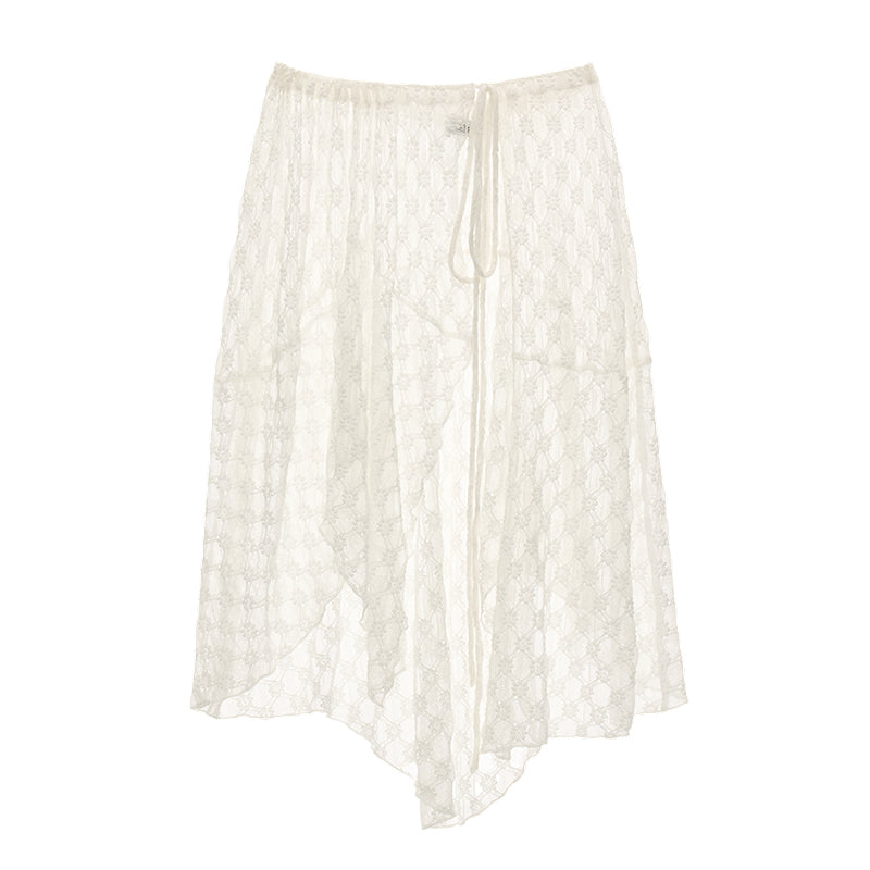 MAMC White Pencil Skirt & Floral Lace Camisole