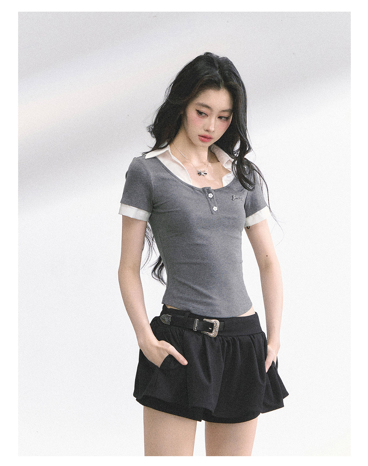 SHAOYEYAN American Style Cropped Tee
