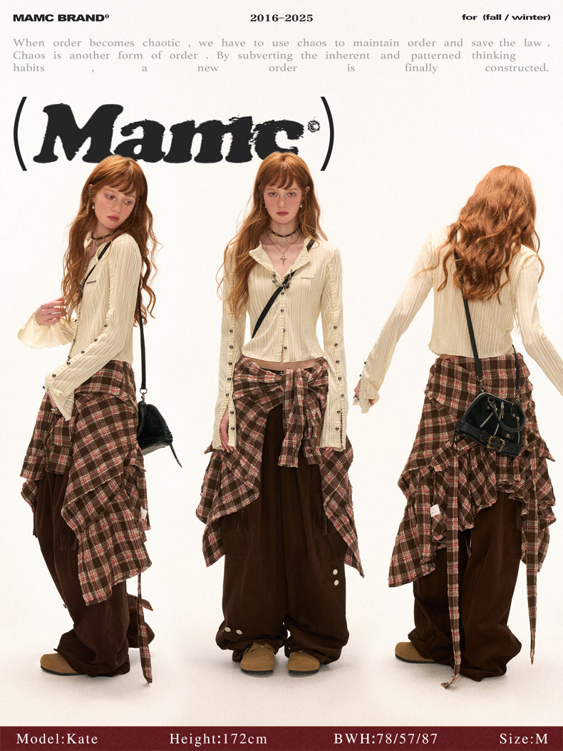 MAMC Striped Multi-Button Cardigan