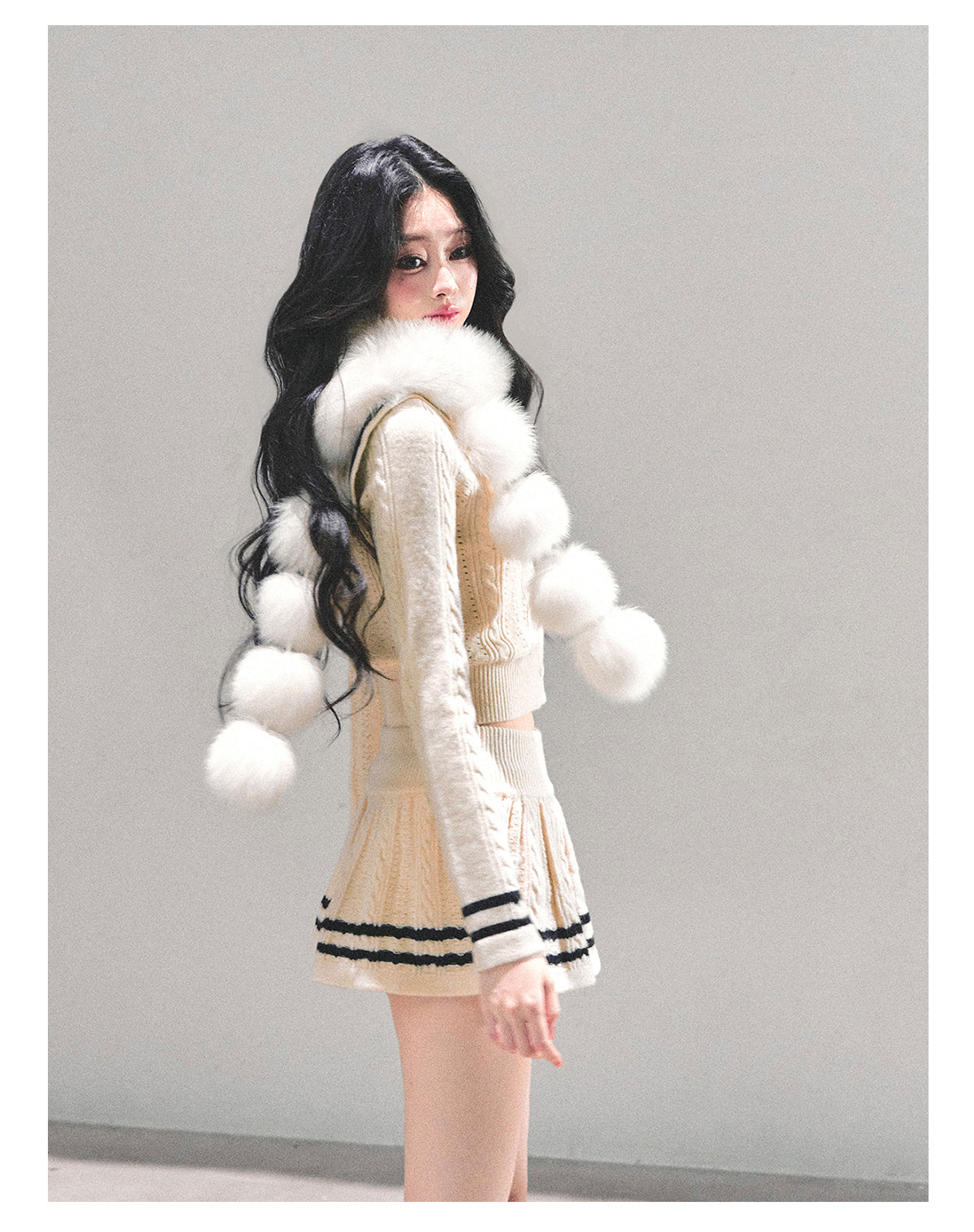 ShaoYeYan Evening Wind Whisper French Knit Set