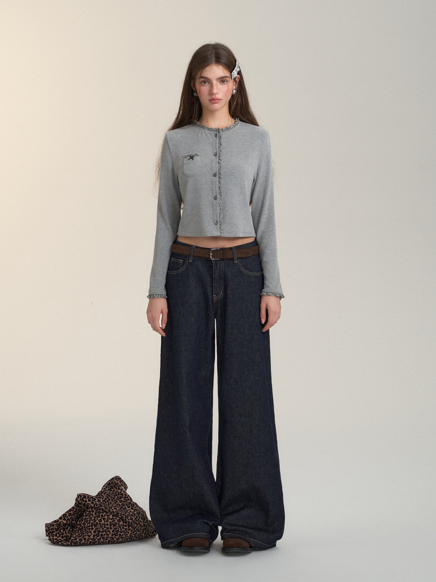 SOMESOWE Indigo Crinkle Jeans