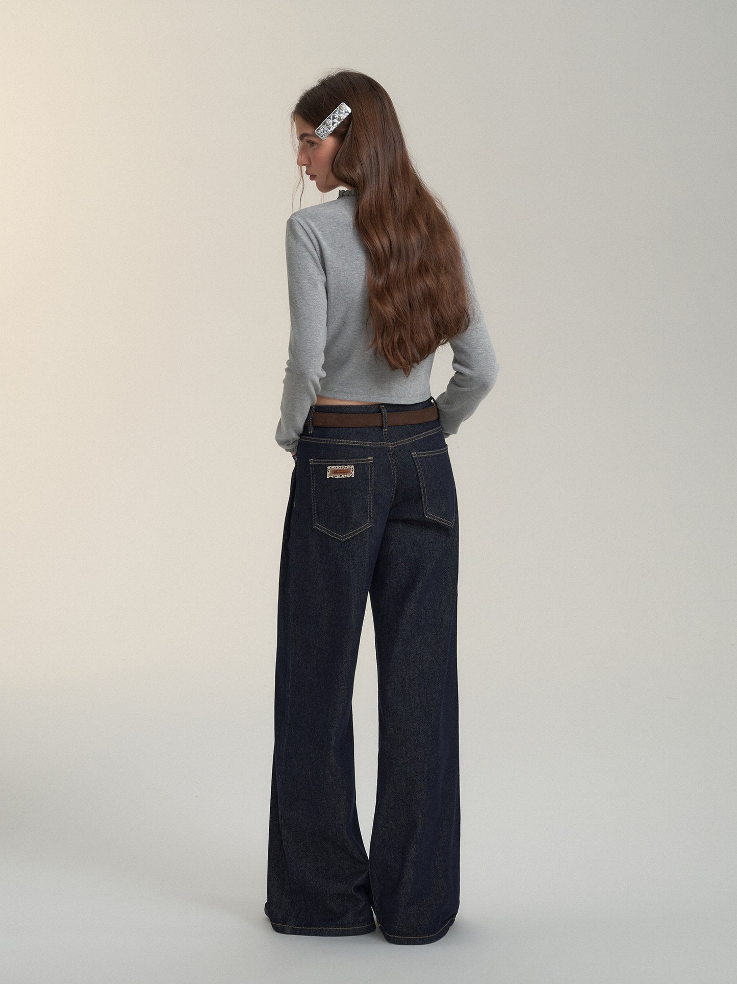 SOMESOWE Indigo Crinkle Jeans