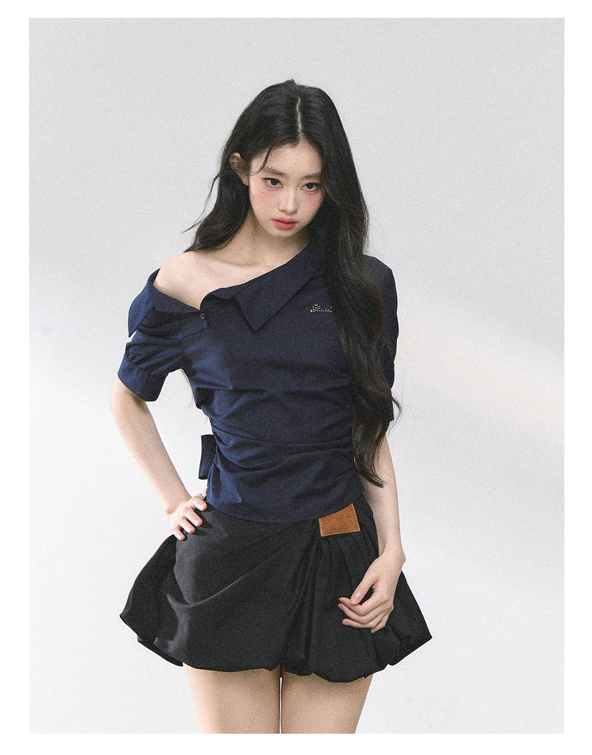 SHAOYEYAN French Off-Shoulder Blouse