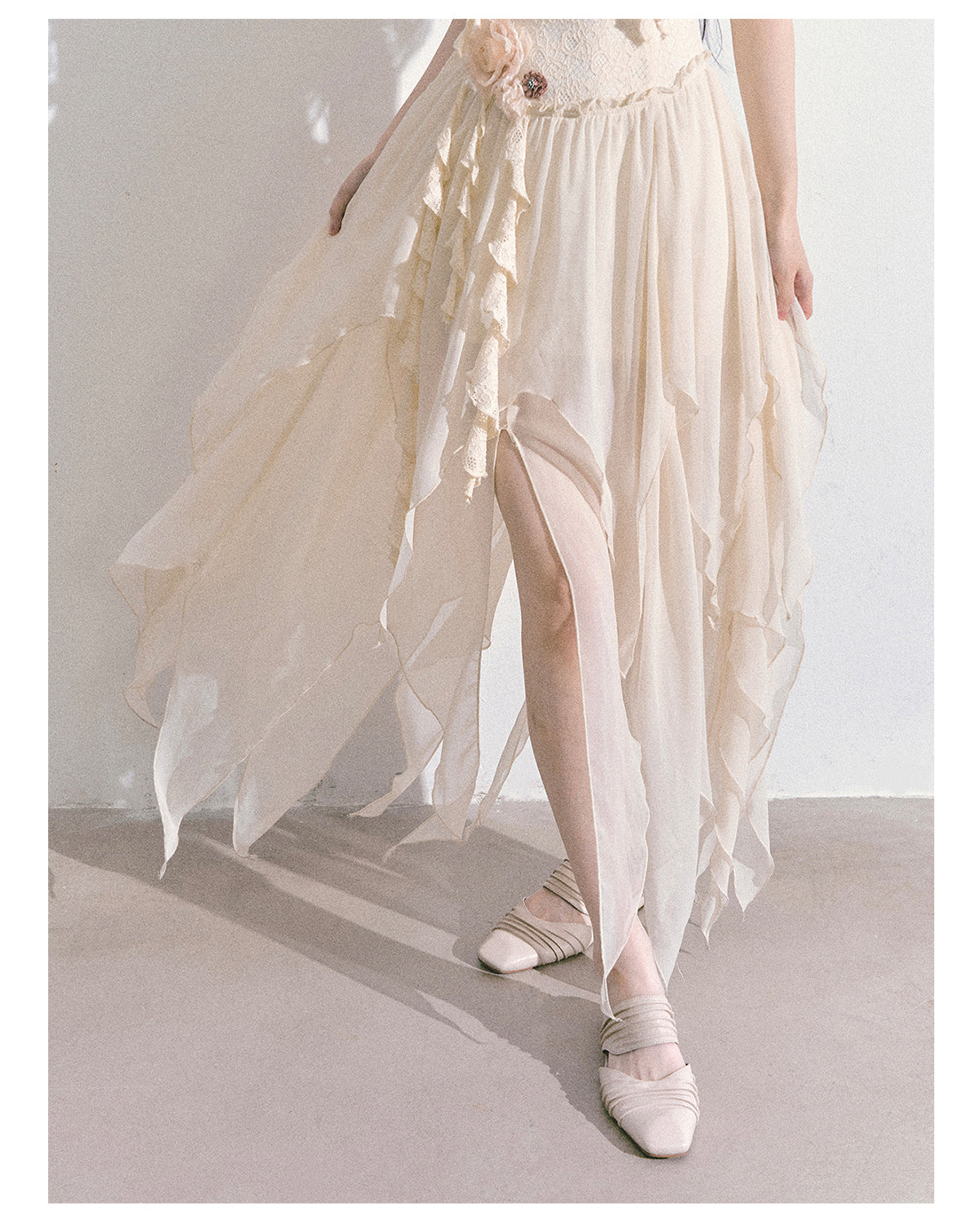 SHAOYEYAN Tuileries Garden French Floral Strappy Dress