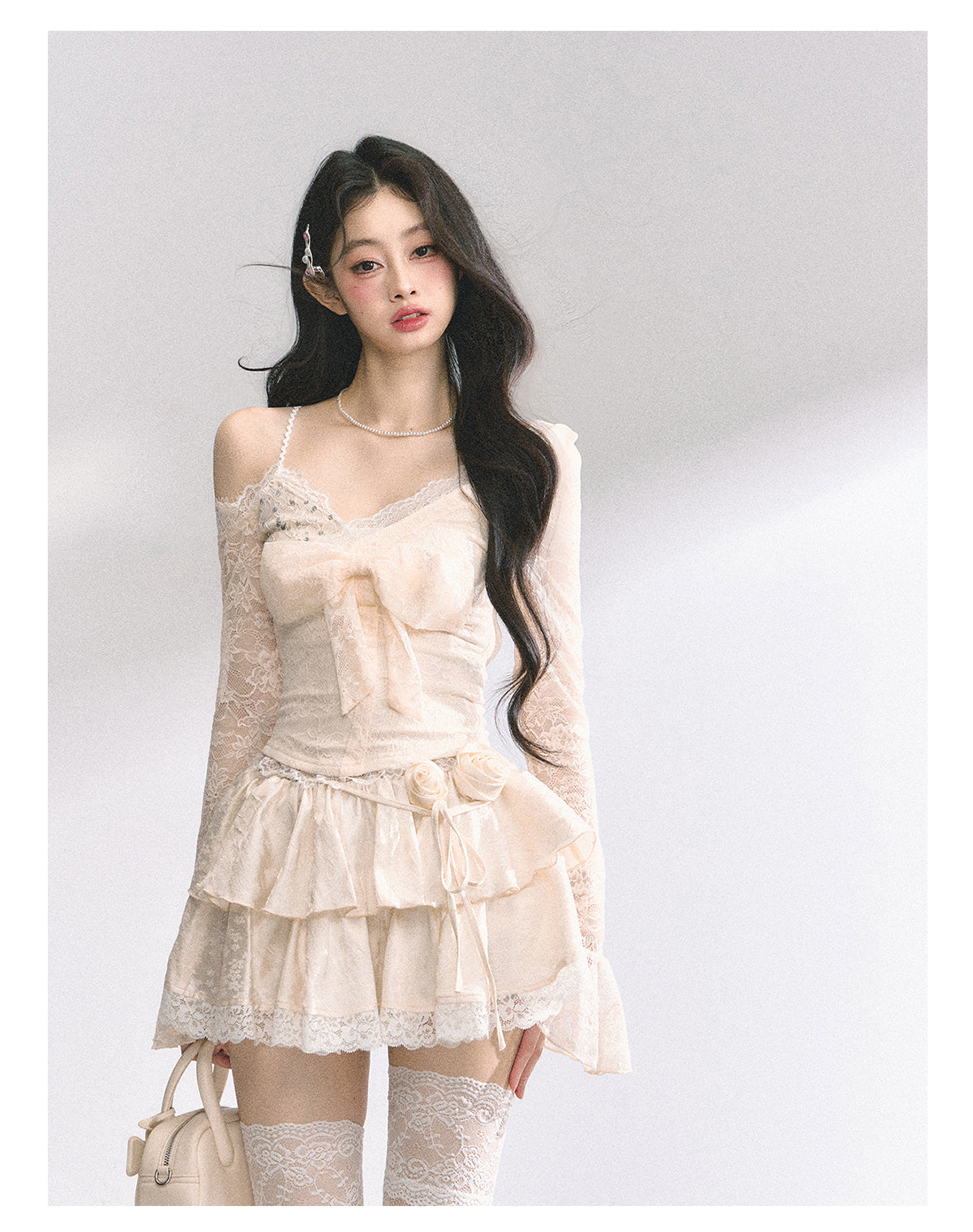 SHAOYEYAN Sicilian Floral Lace Off-Shoulder Top