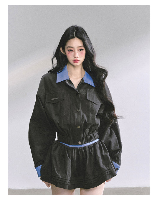 SHAOYEYAN Audrey-Inspired Two-Piece with Blazer and Mini Skirt