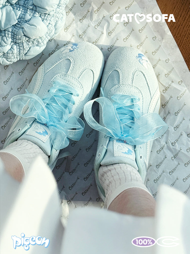 Cat&Sofa Emoji-Lab Pigeon Blue Racing Sneakers