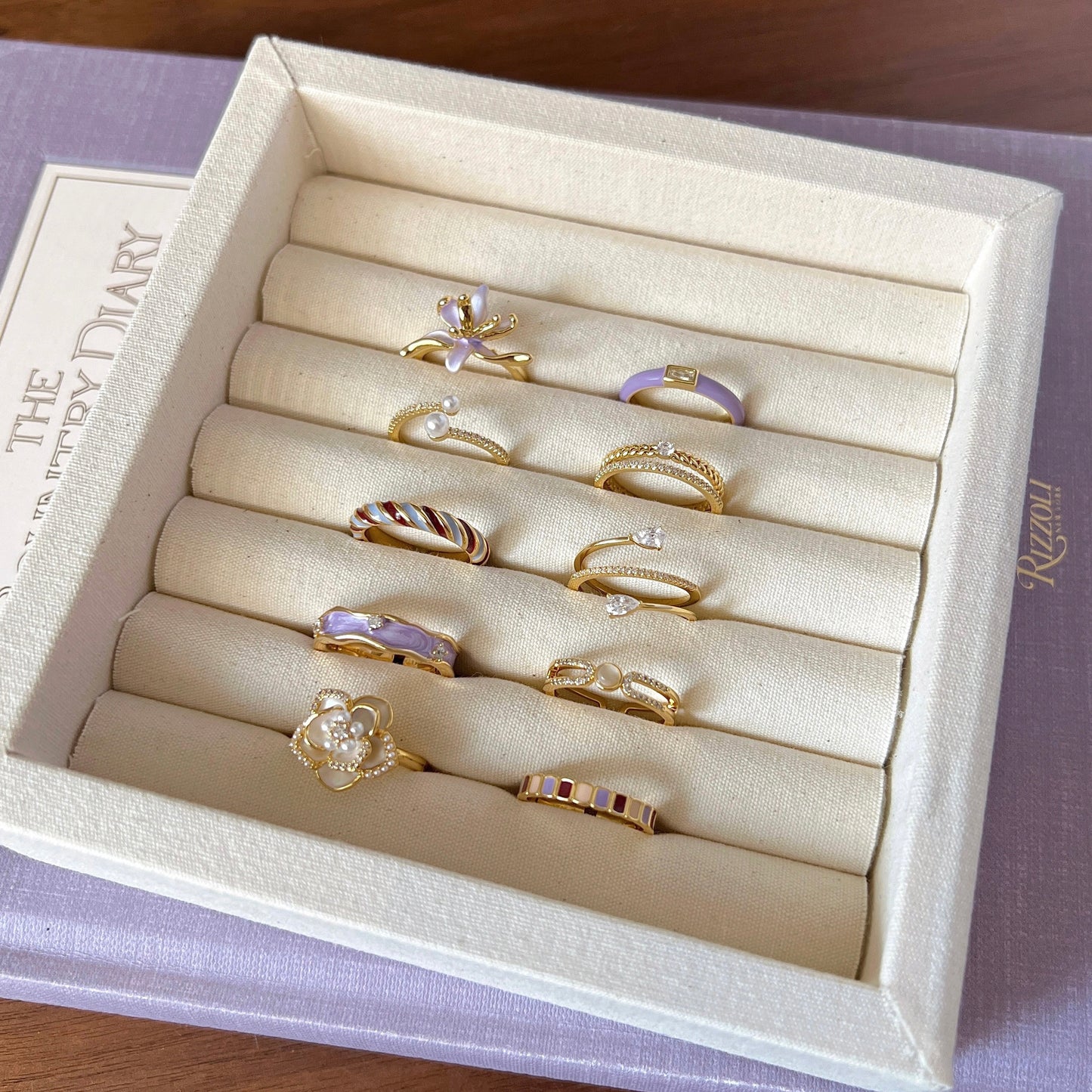 VIGVOG Iris Flower Ring Collection