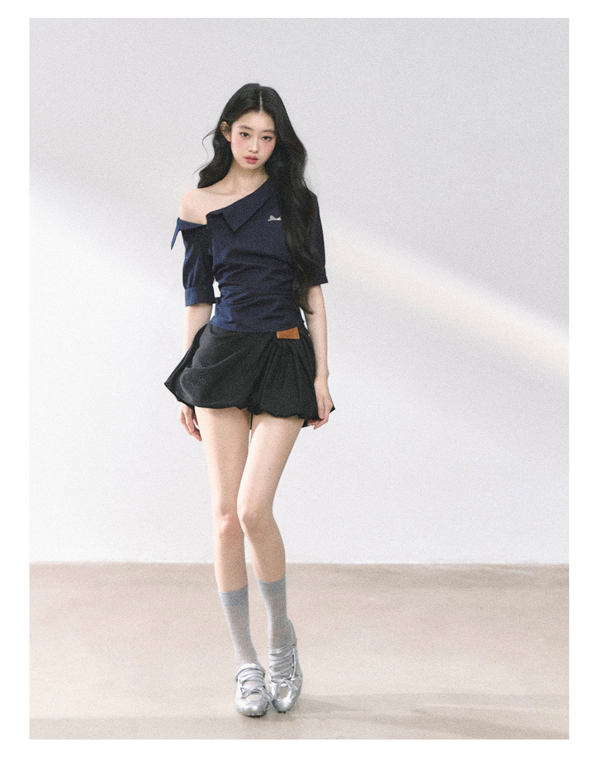 SHAOYEYAN French Off-Shoulder Blouse