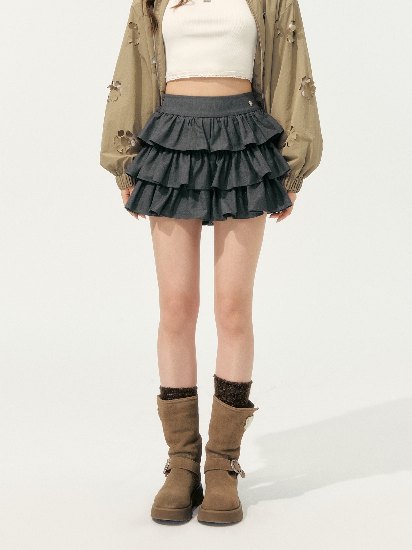 SOMESOWE Balletcore Flounce Skort