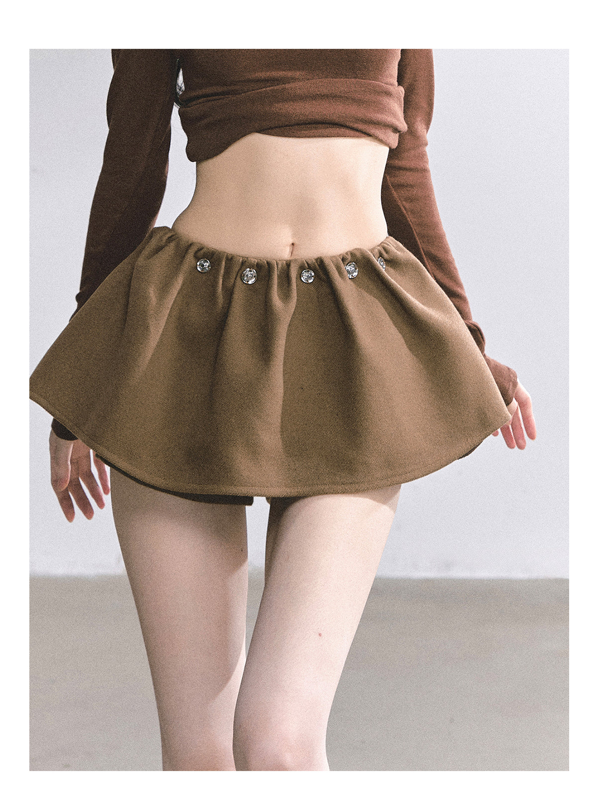 SHAOYEYAN French Wool Blend Slim Skirt