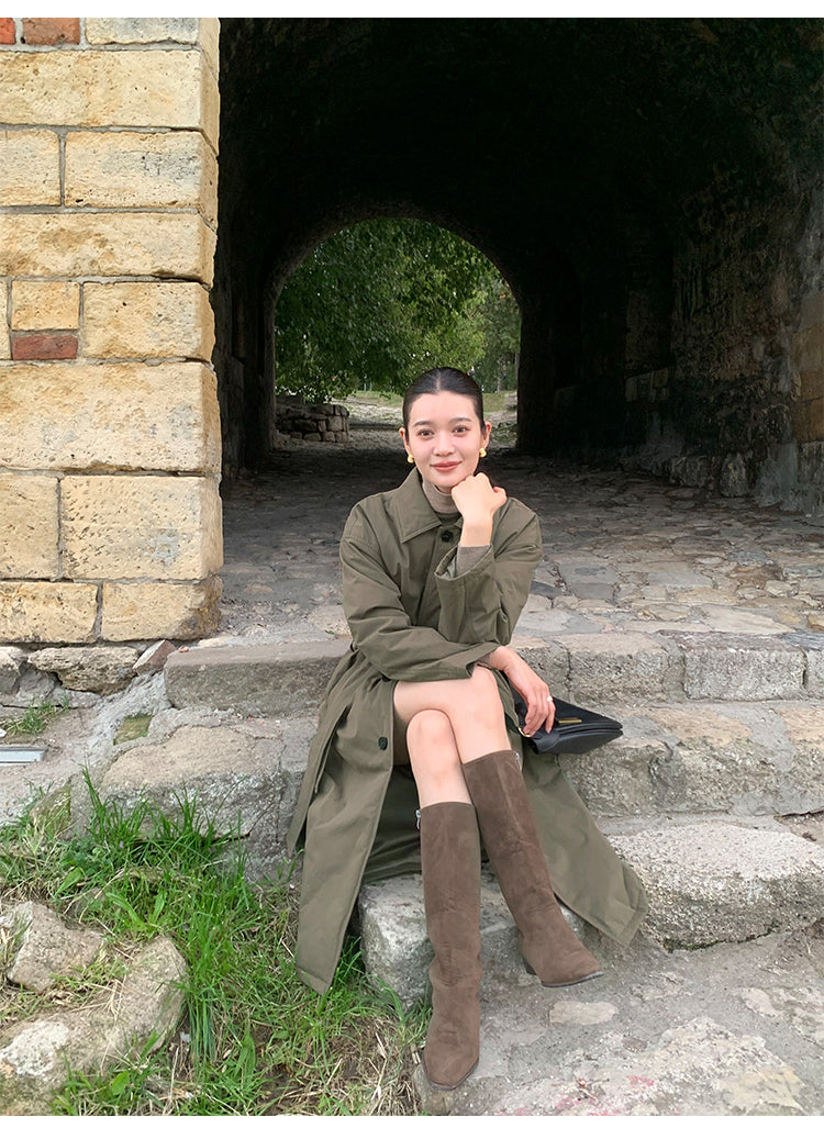 Pusumede Belted Cotton Trench Coat