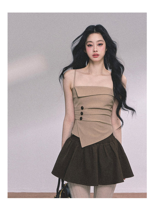 ShaoYeYan Asymmetrical Two-Piece Skirt Set