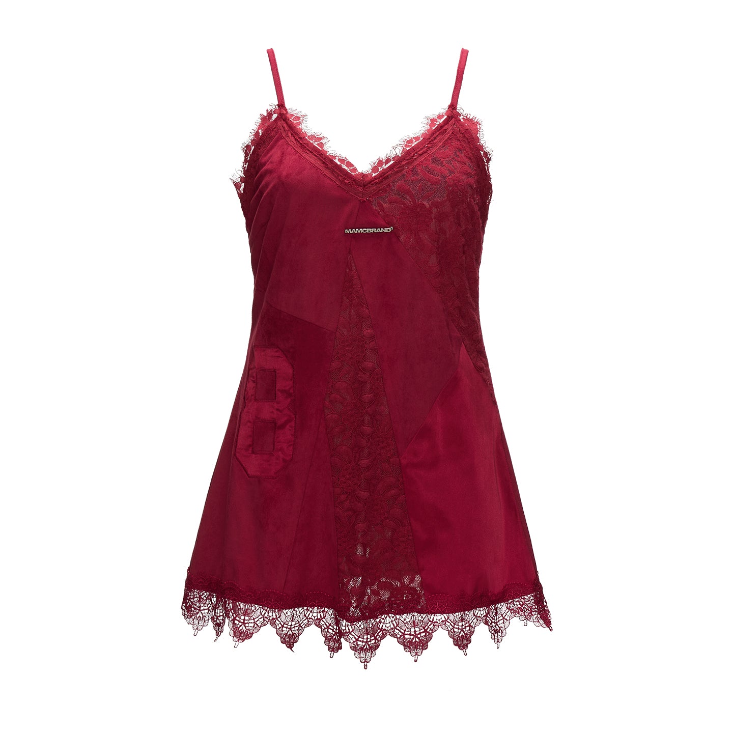 MAMC Suede Lace Slip Dress