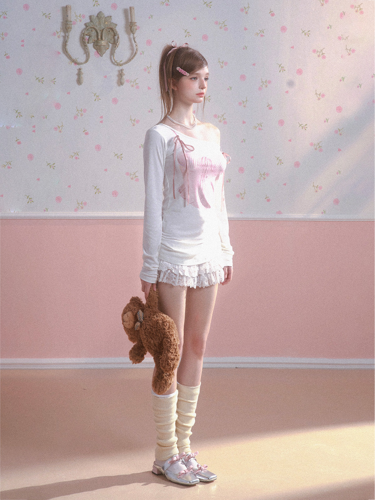 SHAOYEYAN Off-Shoulder Ballet Dream Top