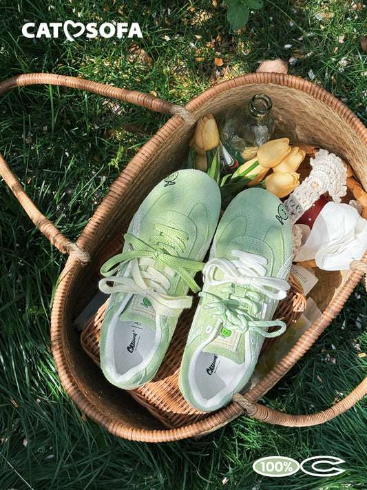Cat&Sofa Honeydew Racer Retro Sneakers