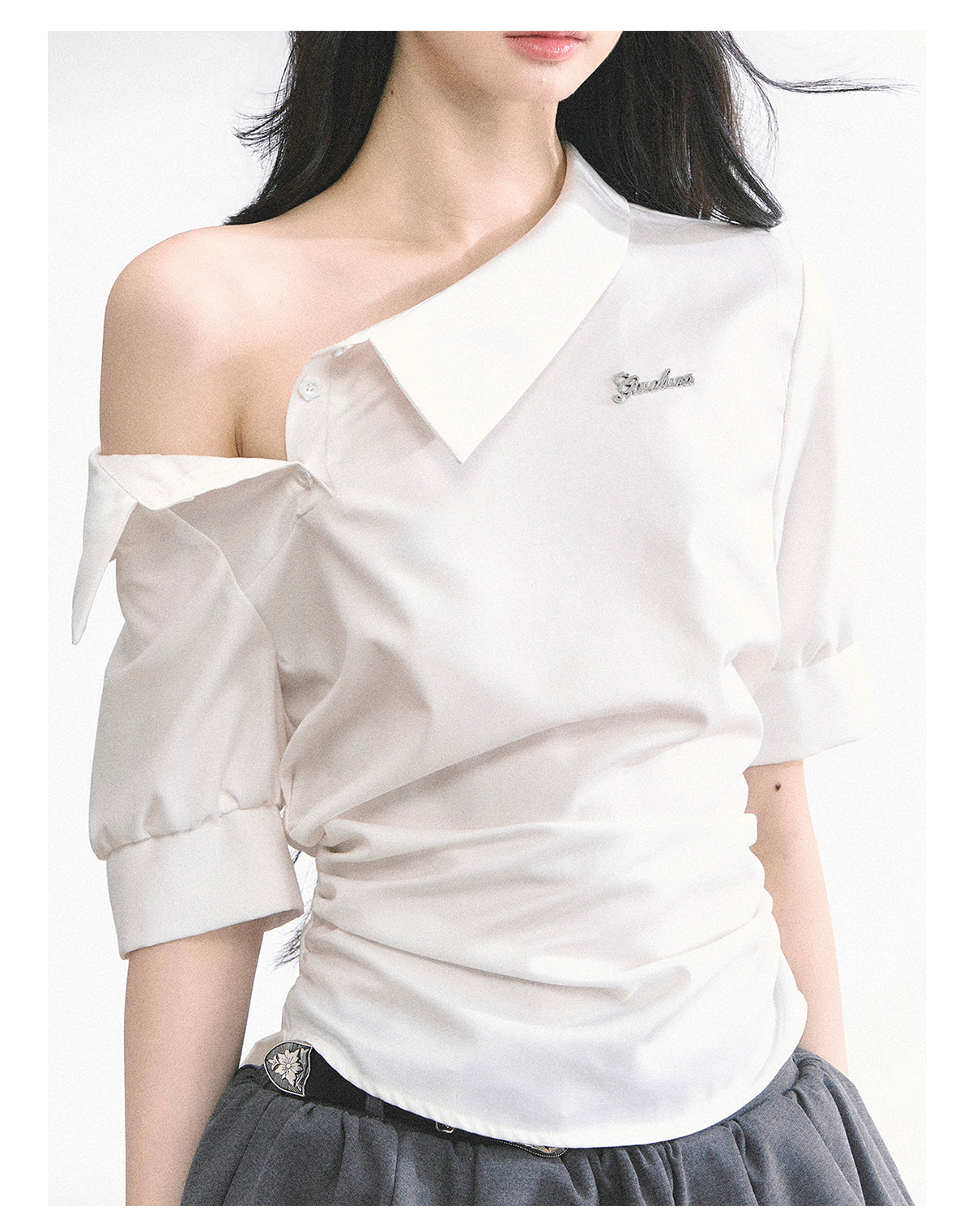 SHAOYEYAN French Off-Shoulder Blouse
