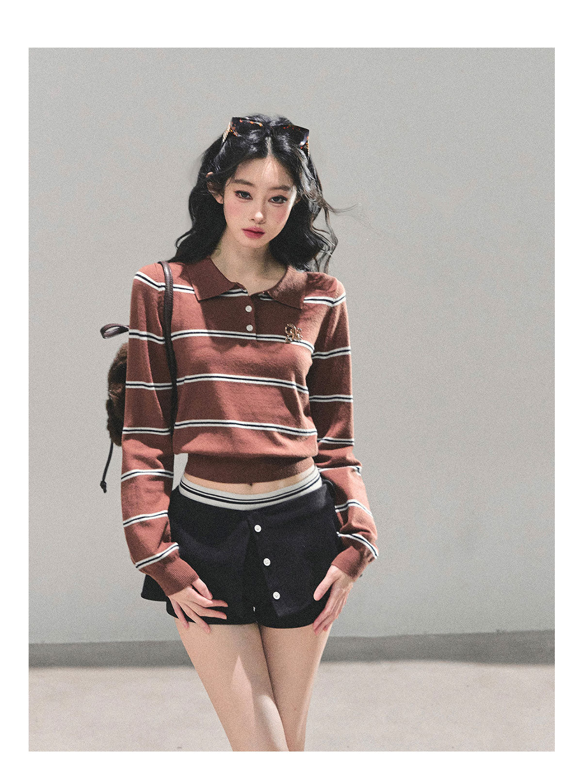 ShaoYeYan Between Reality American Polo Knit Shirt