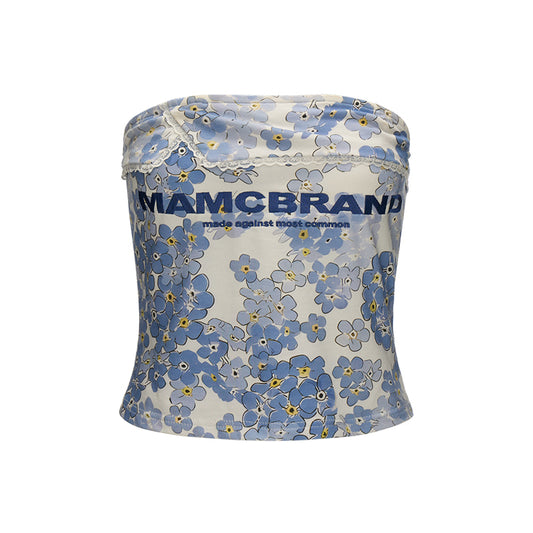 MAMC Printed Bustier Top