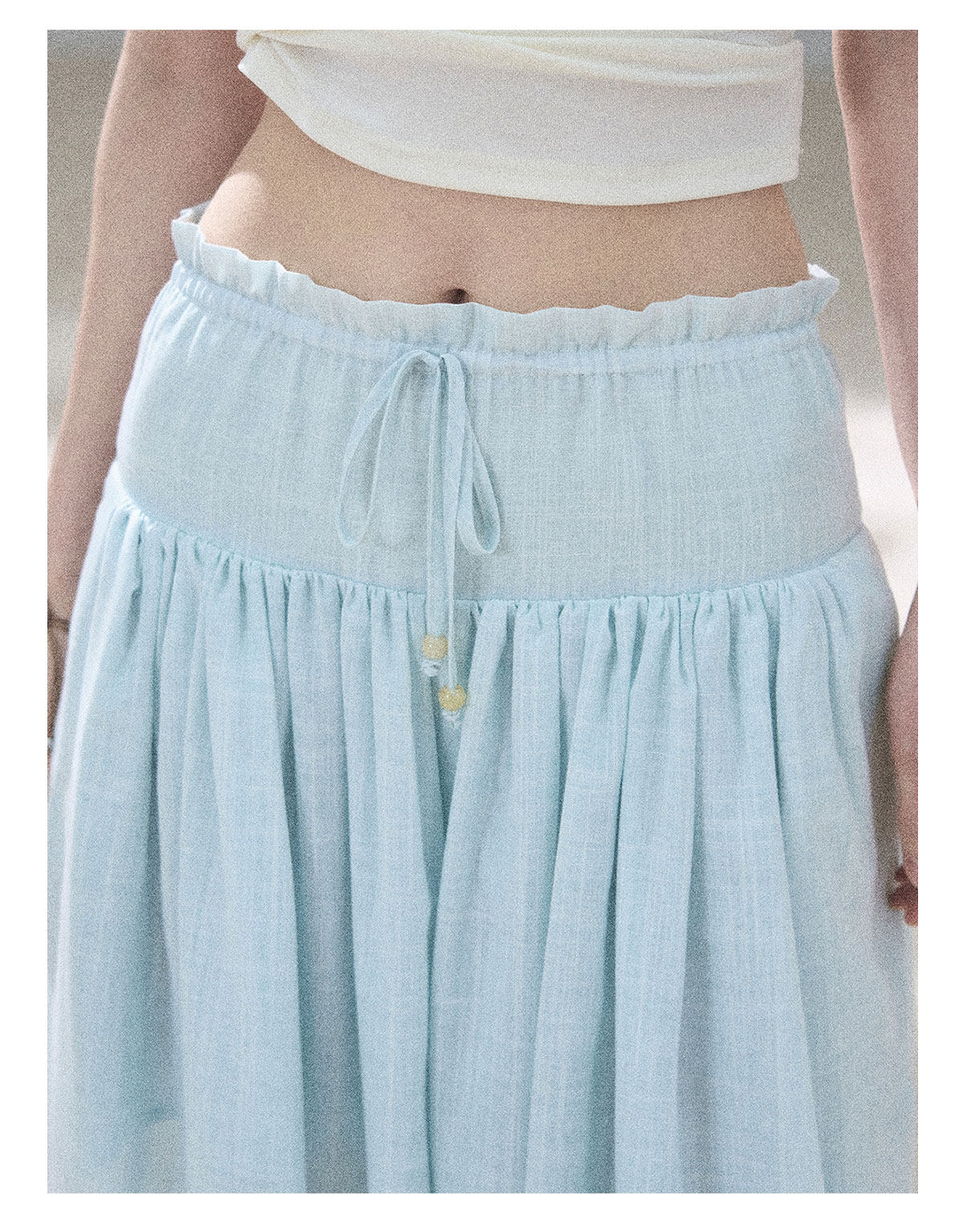 ShaoYeYan Aomalm Watery Clouds Korean Chiffon Wide-Leg Pants