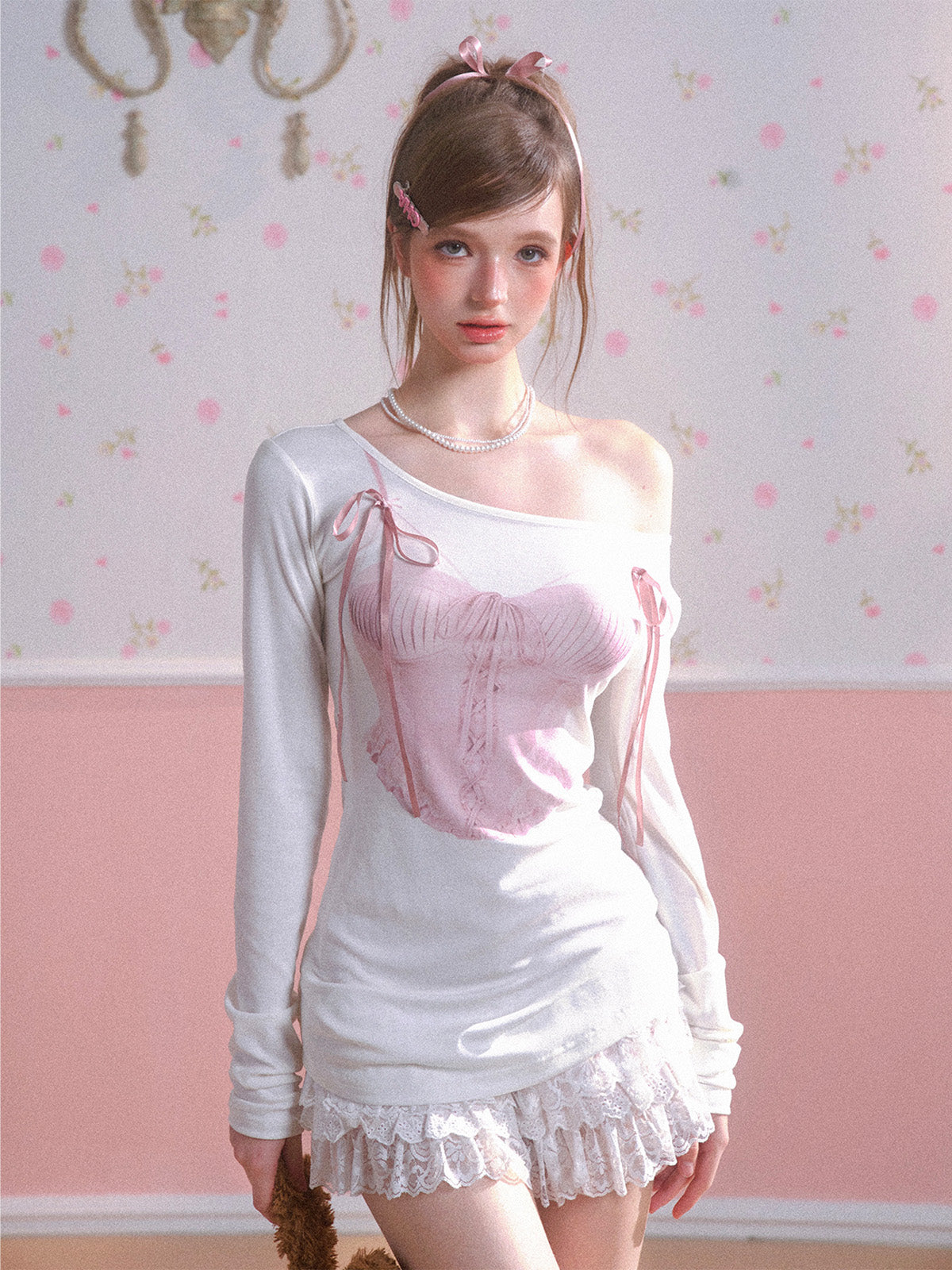 SHAOYEYAN Off-Shoulder Ballet Dream Top