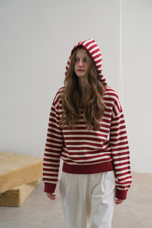 Letm "Nordic Sailor" Striped Knit Hoodie
