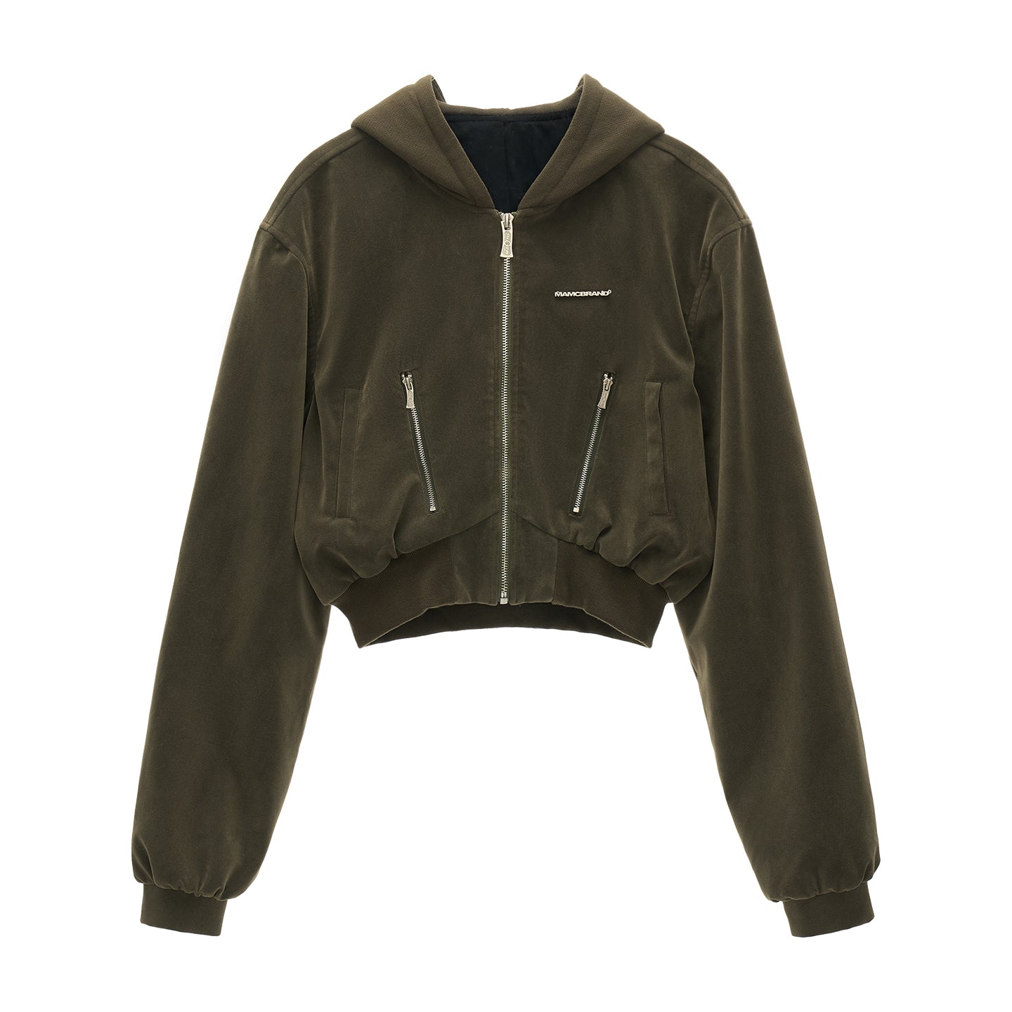 MAMC PU Hooded Zip Jacket
