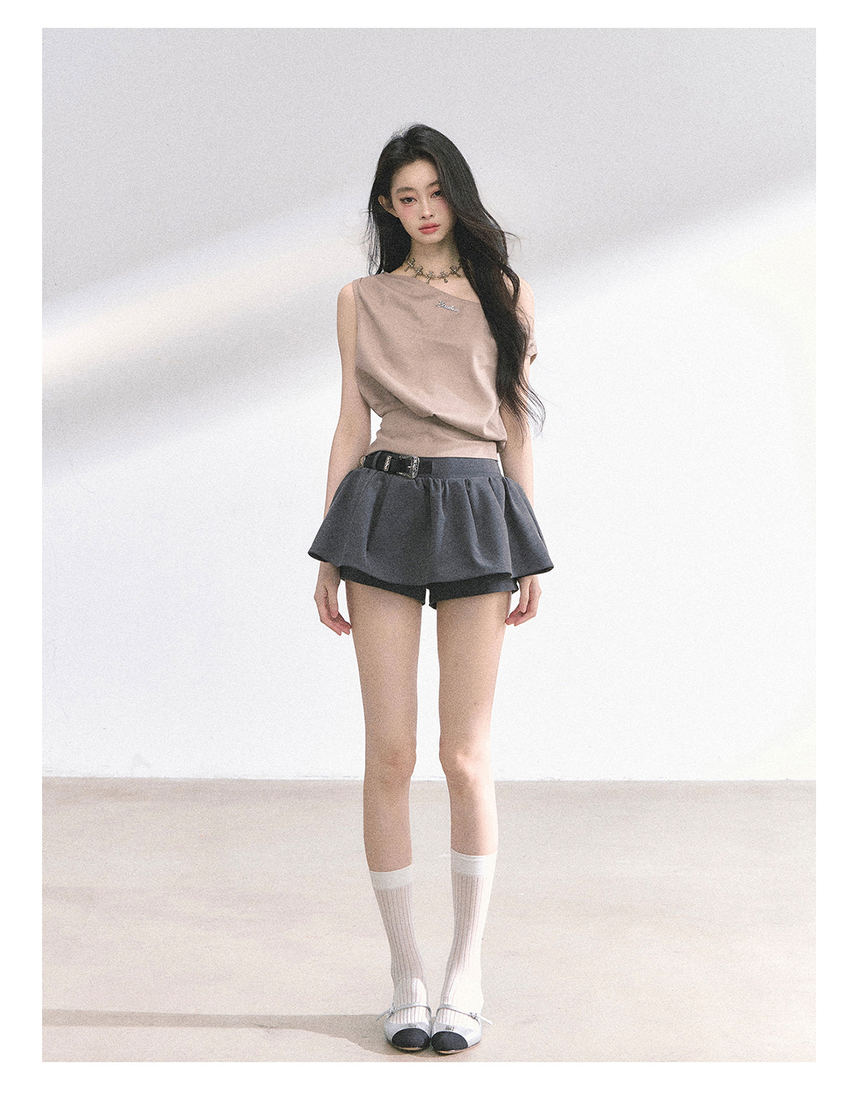 SHAOYEYAN Korean Off-Shoulder Crop Top