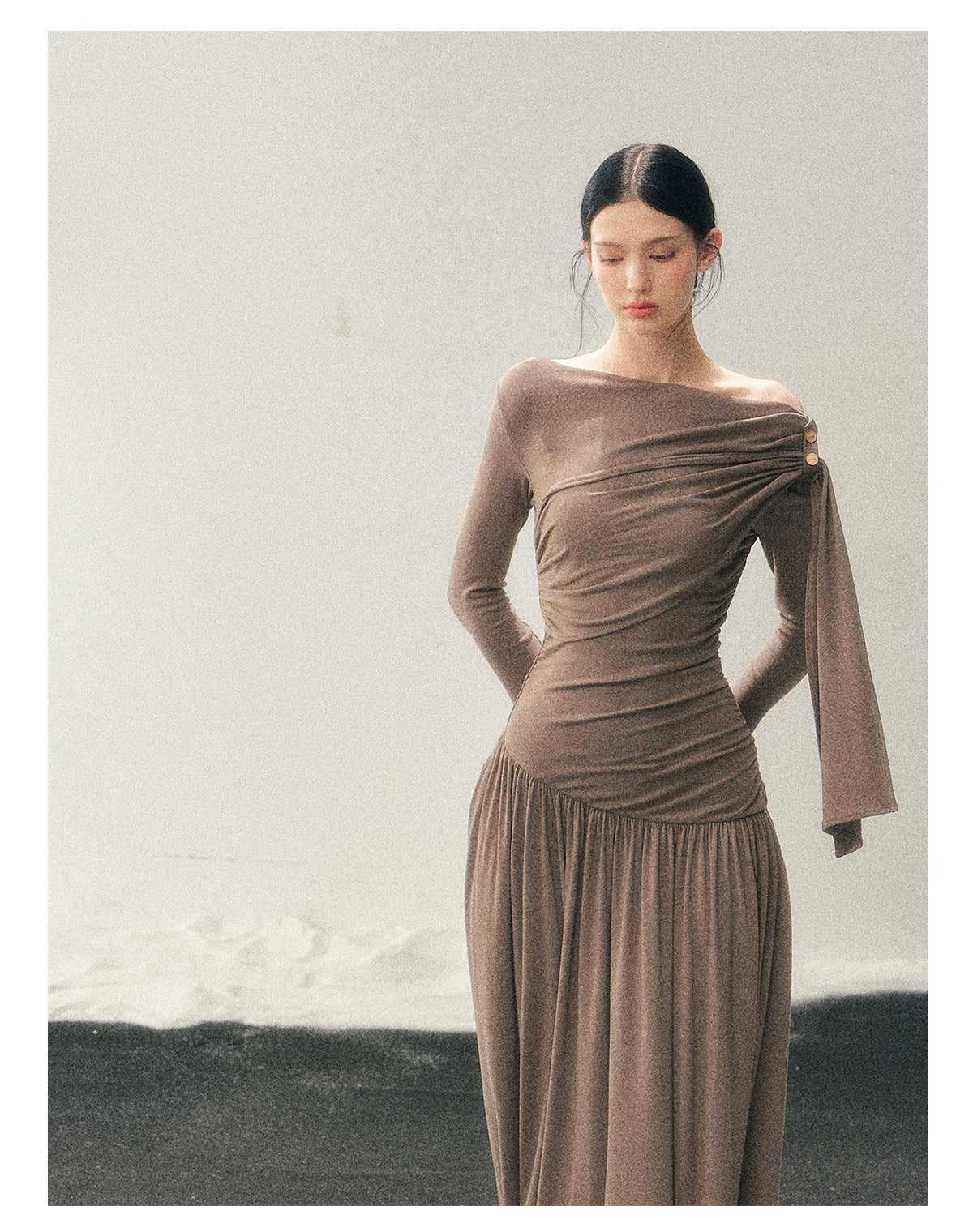 ShaoYeYan Aomalm Pure Heart Reflects Snow French Chic Dress