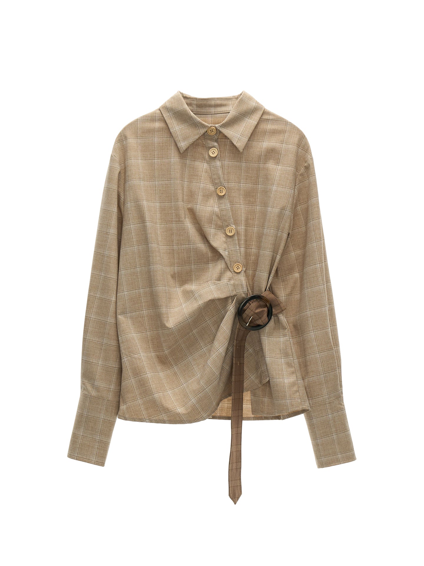 MAMC Houndstooth Belted Shirt