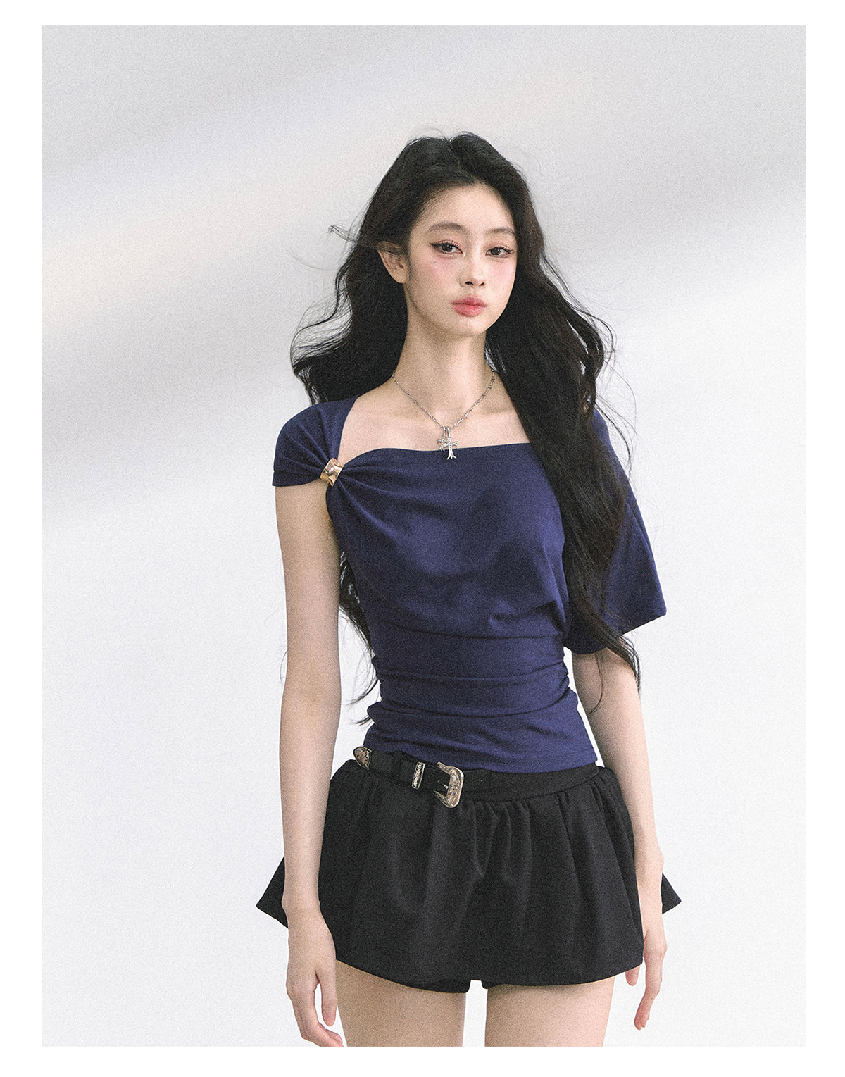 SHAOYEYAN Korean Off-Shoulder Sweetheart Top