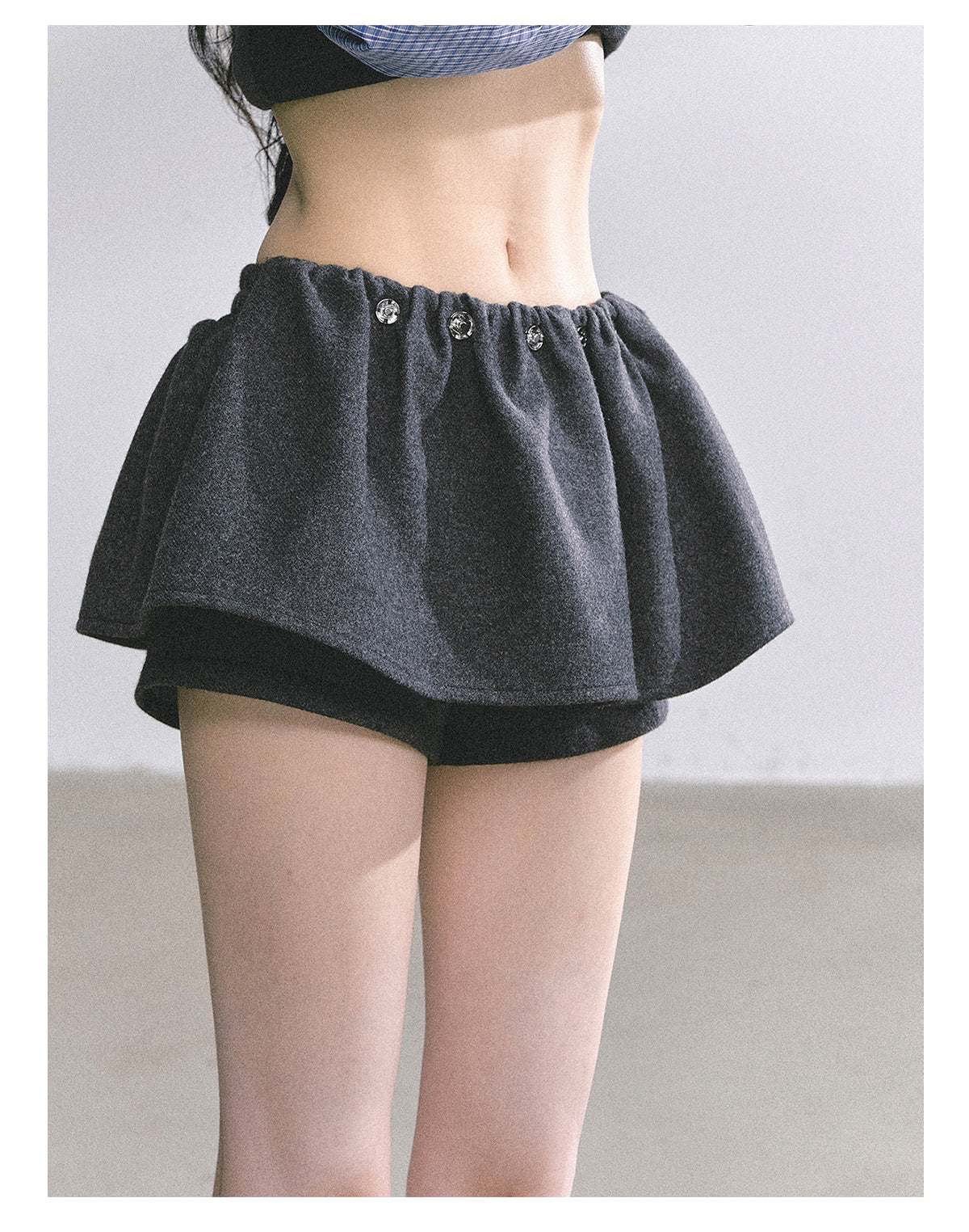 SHAOYEYAN French Wool Blend Slim Skirt