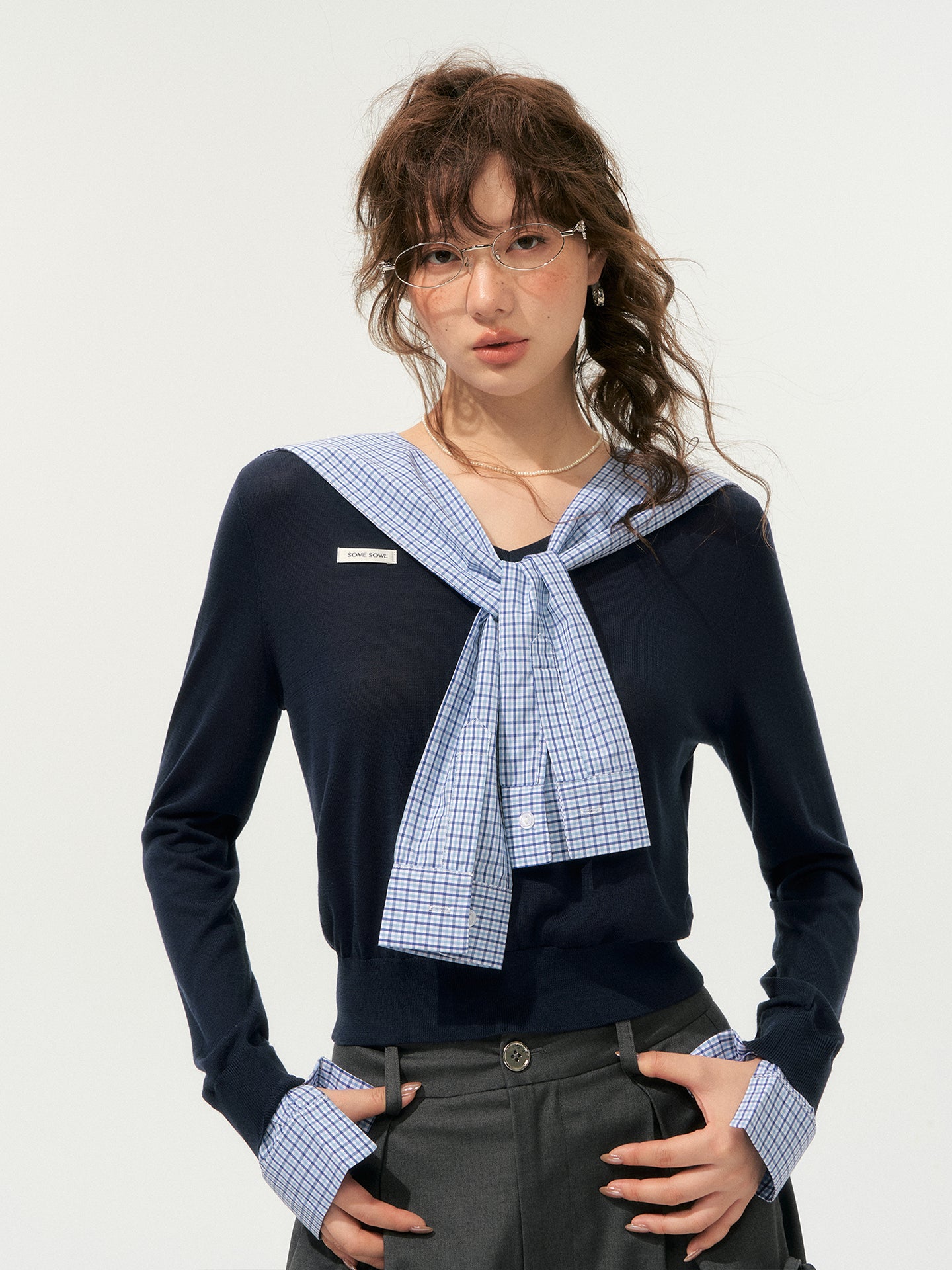 SOMESOWE Sailor Knot Detail Sweater