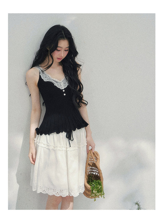 ShaoYeYan Aomalm Lace's Blank Space Camisole Set