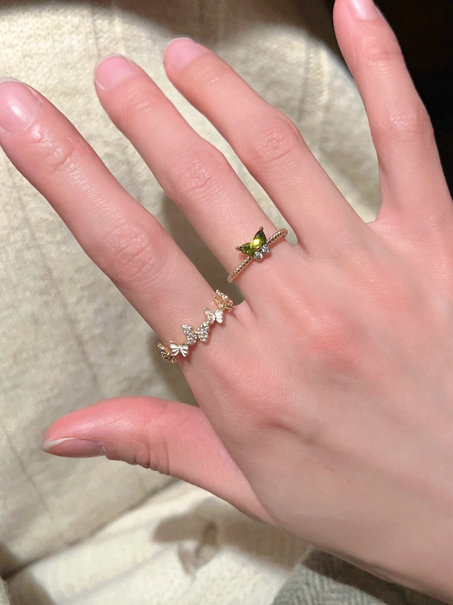 VIGVOG 2024 Enamel Butterfly Ring Collection