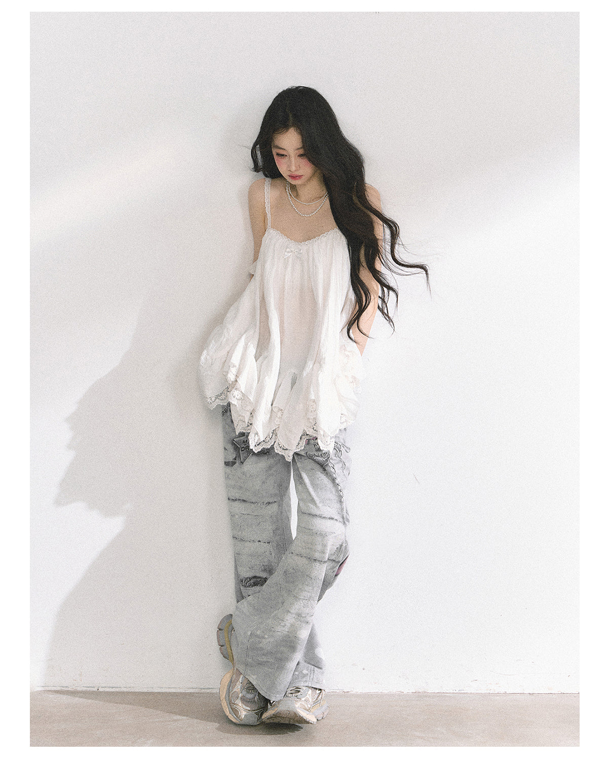 SHAOYEYAN French Lace Chiffon Blouse