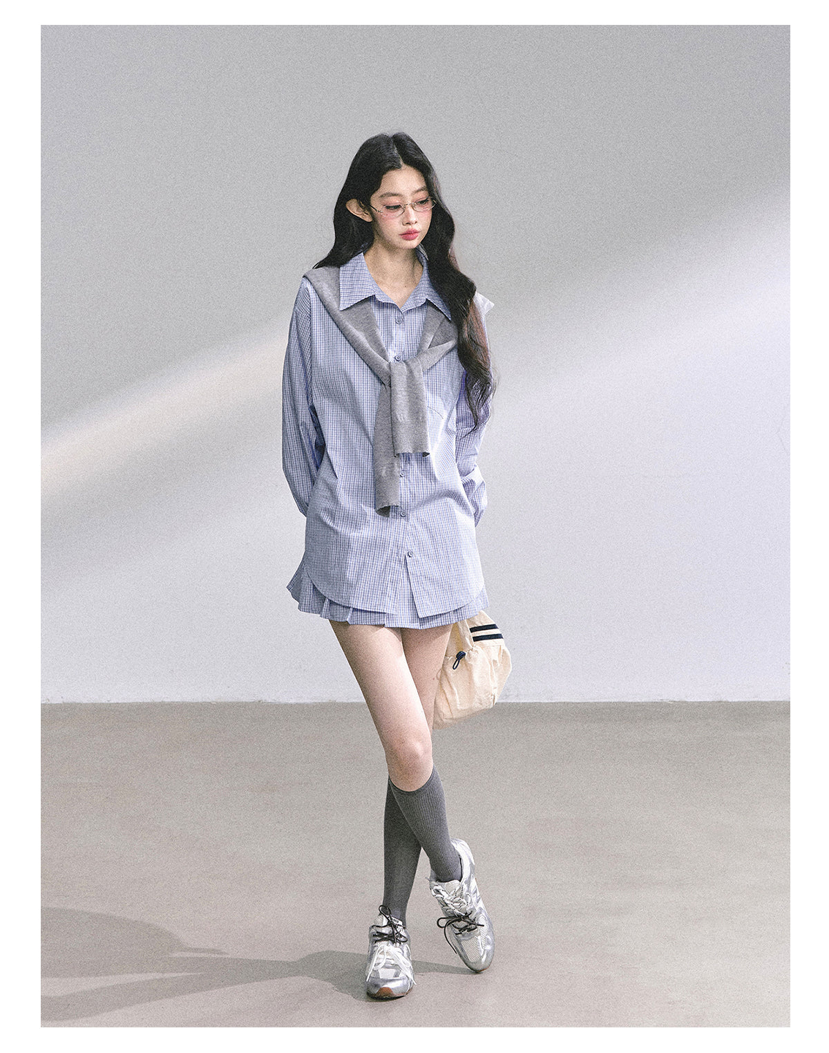 SHAOYEYAN Felton College French Plaid Set