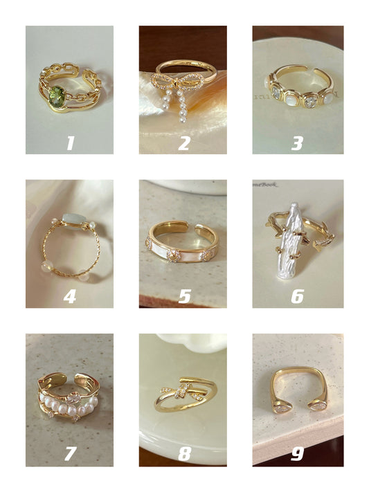 VIGVOG 2025 Mother-of-Pearl & Pearl Ring Collection