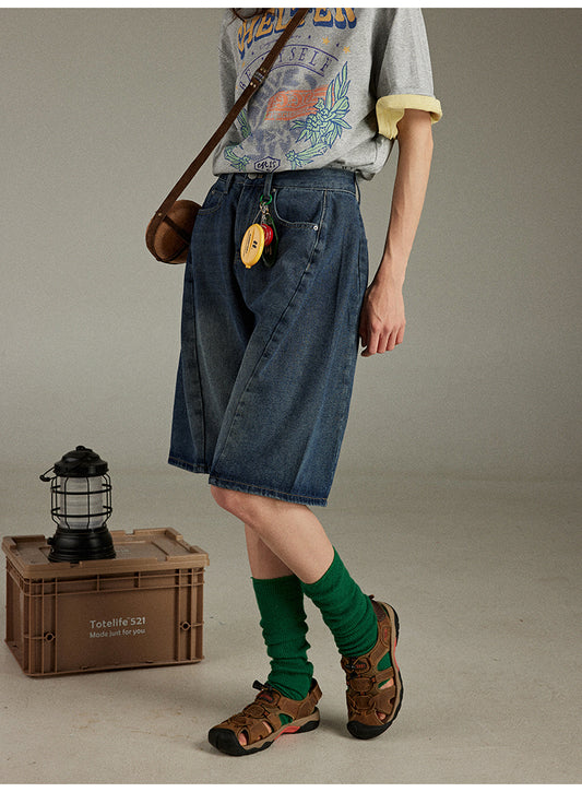 Lulugray Vintage Washed Denim Shorts