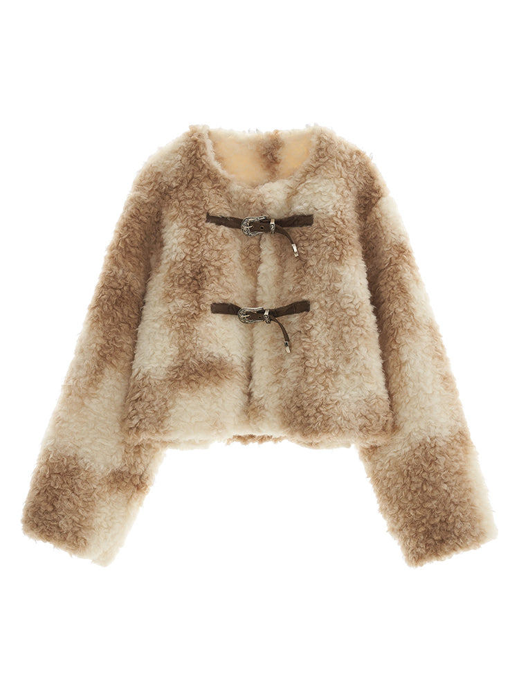 MAMC Shearling-Trim Short Coat