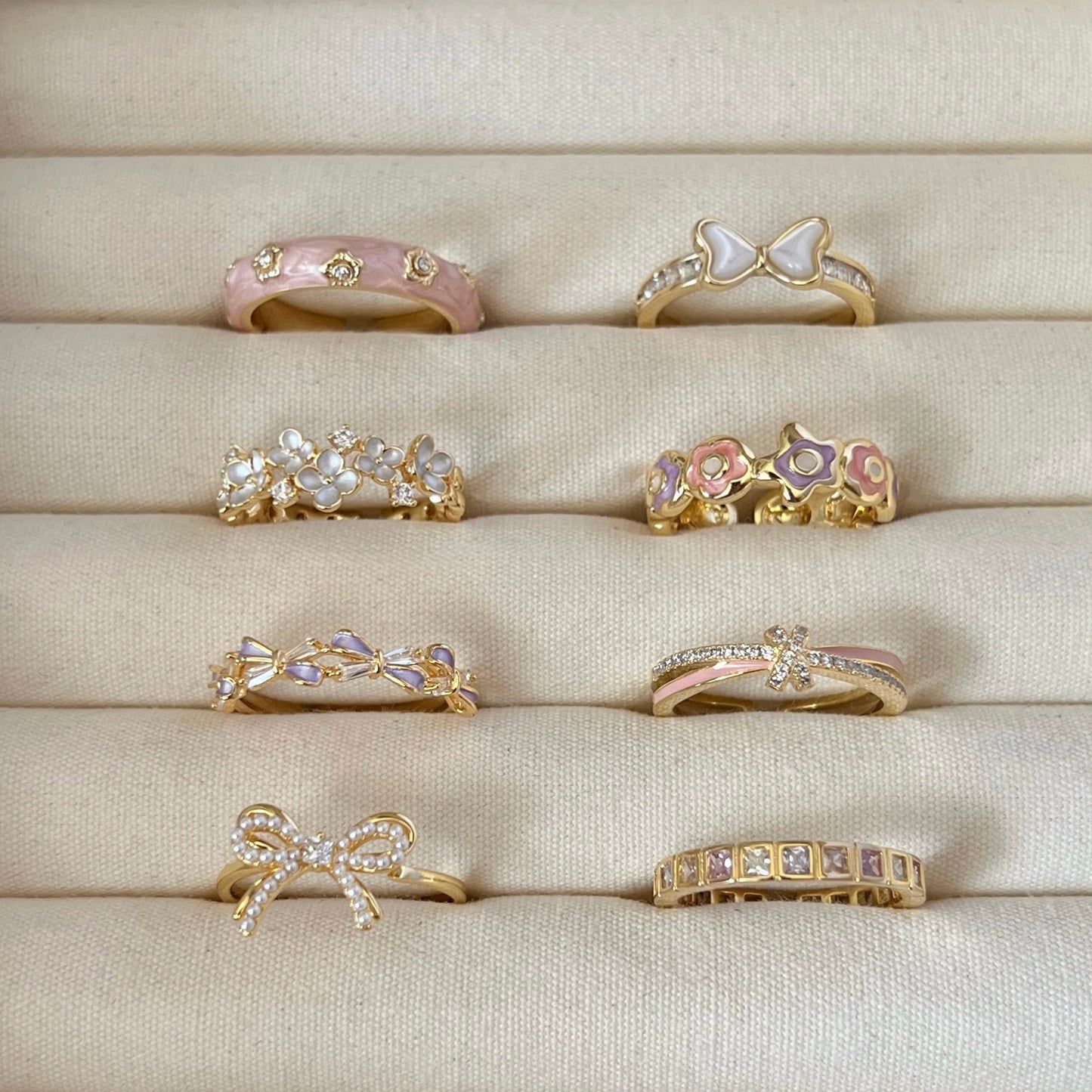 VIGVOG 2024 Floral Bow Ring Collection