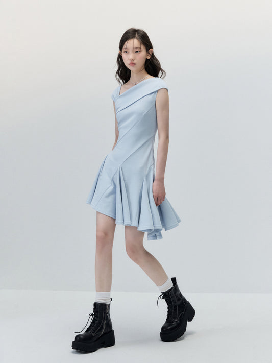 ANNATTO 'Seaside Window' Asymmetric Hem Dress