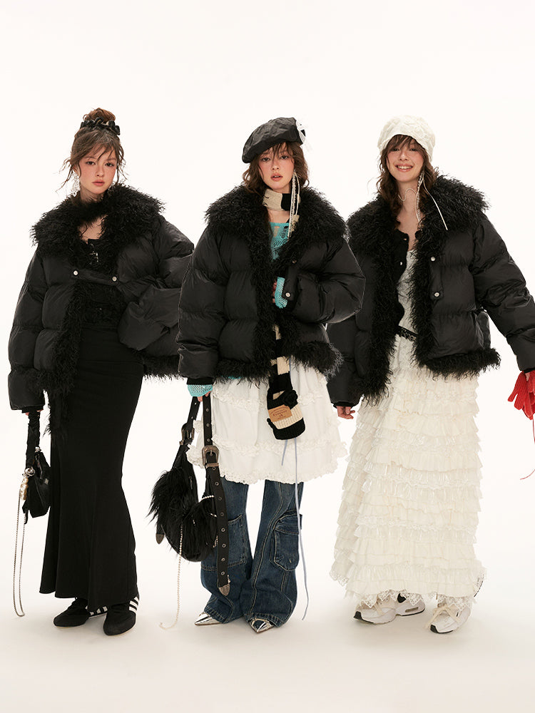MAMC Textured Panel Puffer Coat