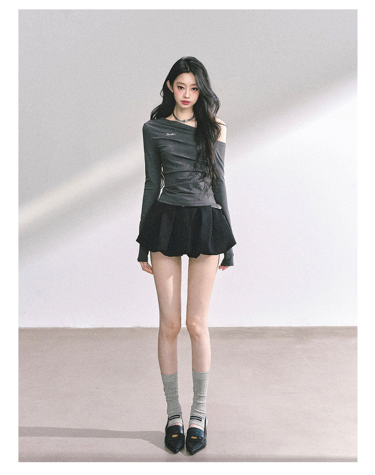SHAOYEYAN American Style Off-Shoulder Tee