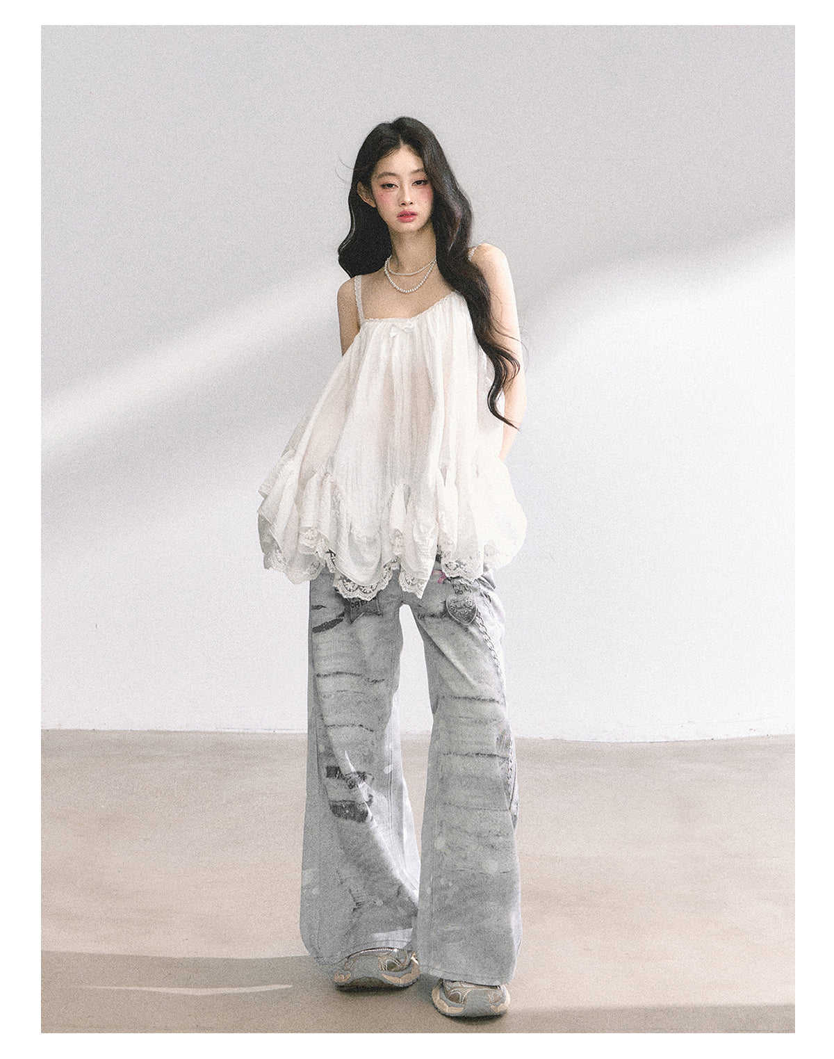 SHAOYEYAN French Lace Chiffon Blouse